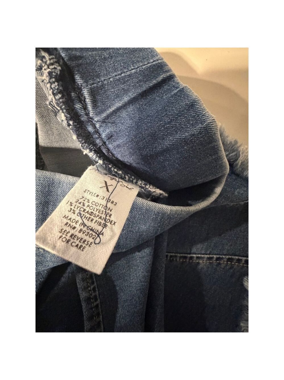 A Beautiful Soul Blue Denim Pleated Mini Skirt Size 1X - Picture 8 of 9
